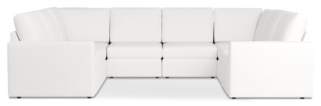 Citymod White Fabric 8-piece Modular Sectional