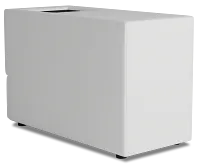 Citymod White Fabric Itable Media Console With Storage Drawer