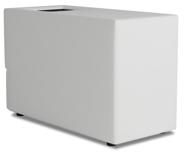 Citymod White Fabric Itable Media Console With Storage Drawer
