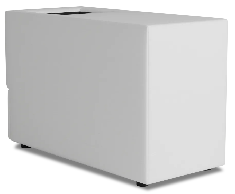 Citymod White Fabric Itable Media Console With Storage Drawer