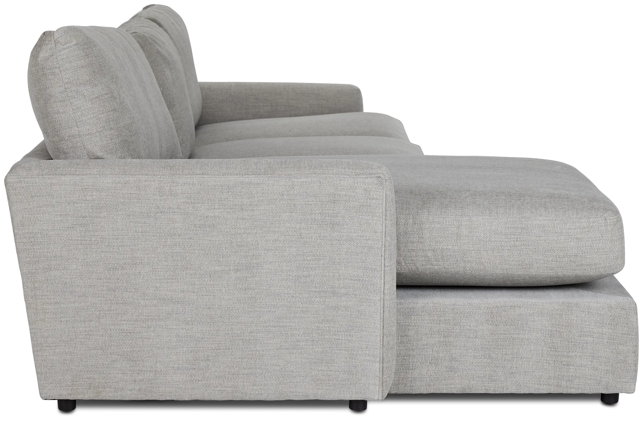 Noah Gray Fabric Left Chaise Sectional
