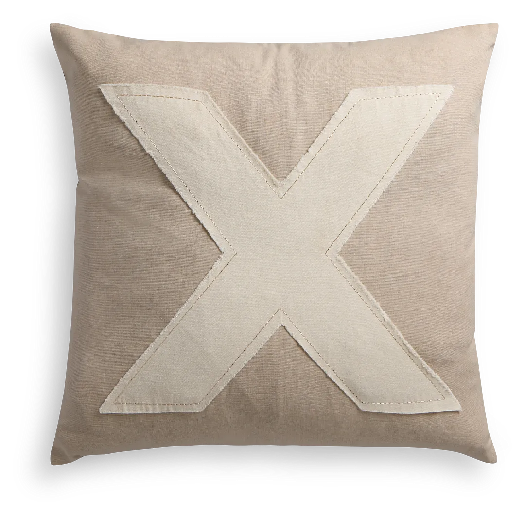 Lovey Ivory 20" Square Accent Pillow