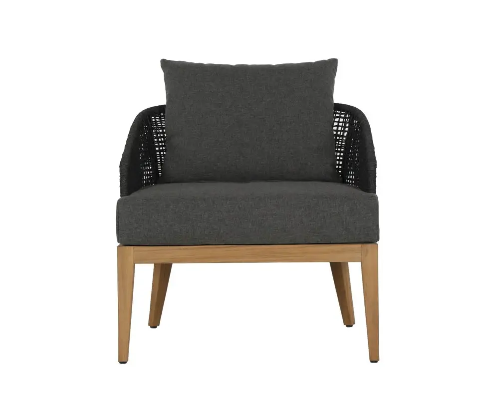 Ukiah Black Accent Chair With Dark Gray Cushions Ukiah Black Accent Chair With Dark Gray Cushions