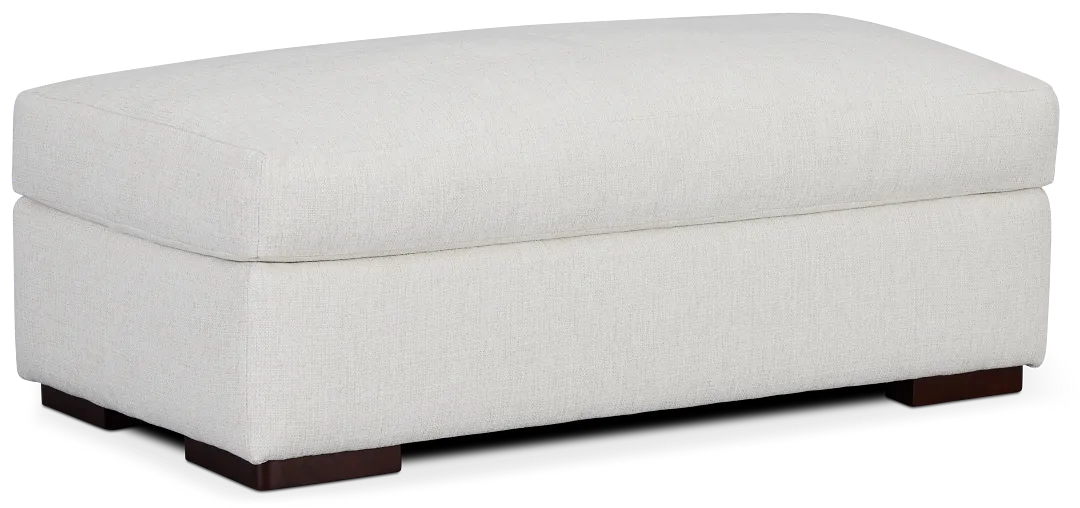 Veronica White Down Ottoman