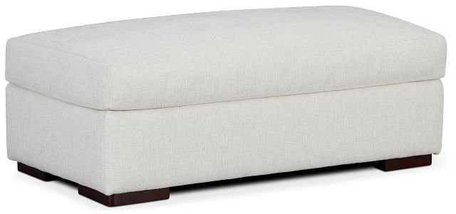 Veronica White Down Ottoman