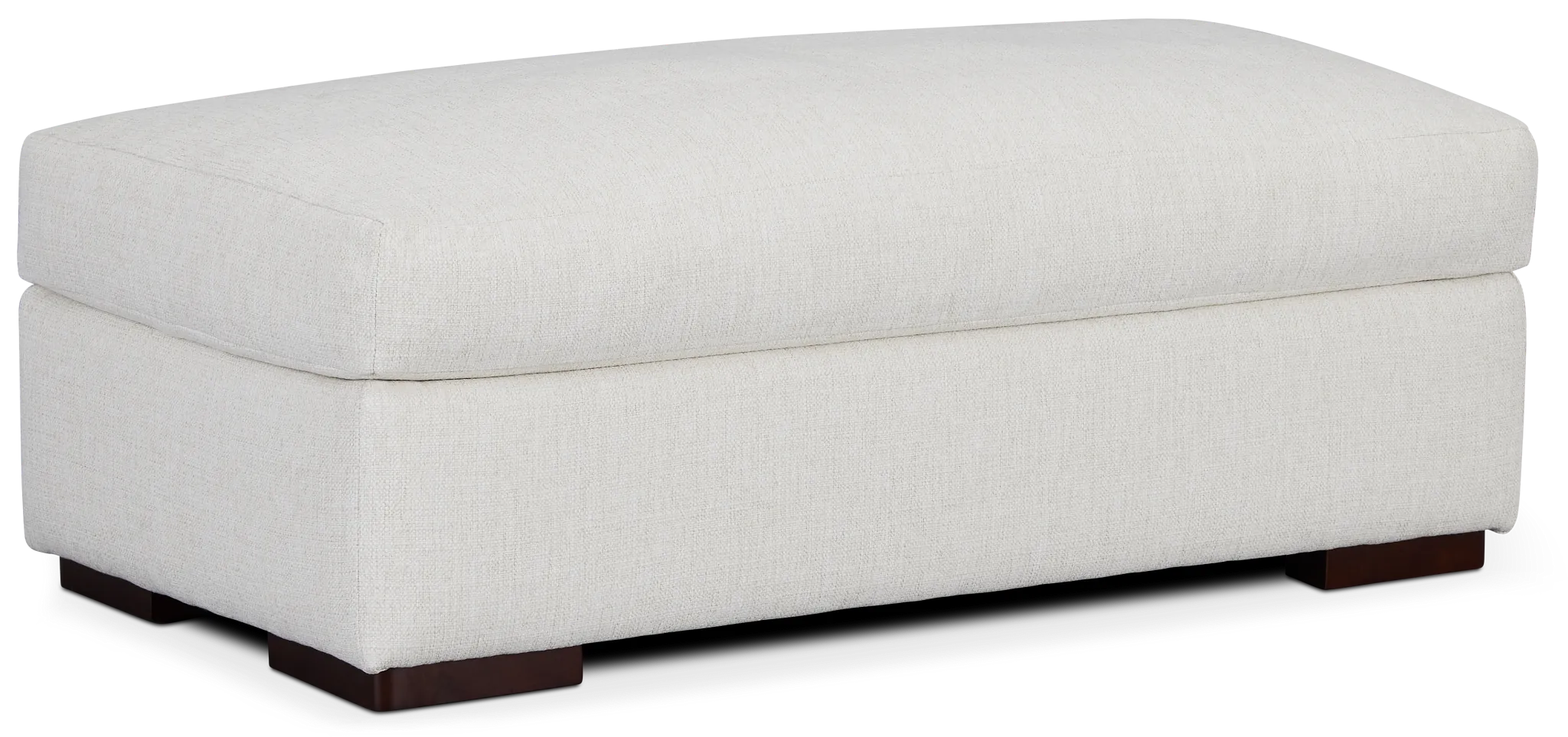 Veronica White Down Ottoman
