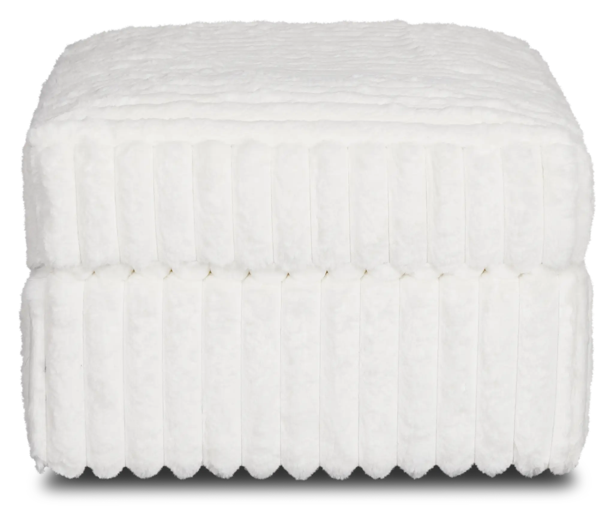 Teddy White Fabric Ottoman Teddy White Fabric Ottoman