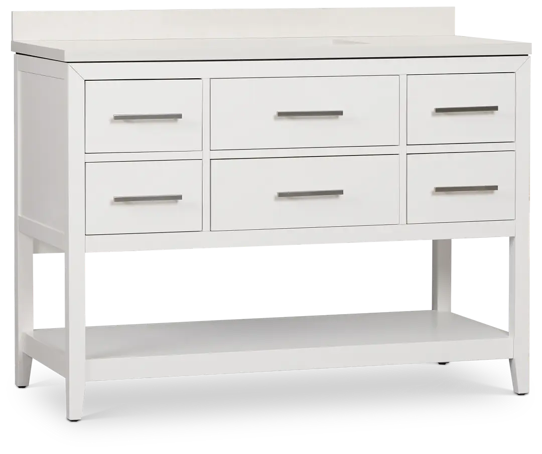 Alden White 48" Single Bathroom Vanity Alden White 48" Single Bathroom Vanity