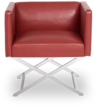 Leone Red Accent Chair