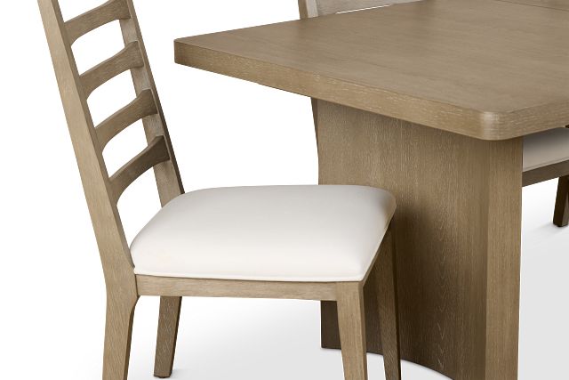 Soho Light Tone Wood Table, 4 Chairs & Bench