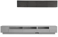 Vancouver 134" Gray Dk Gray 6-piece Right Modular Entertainment Wall