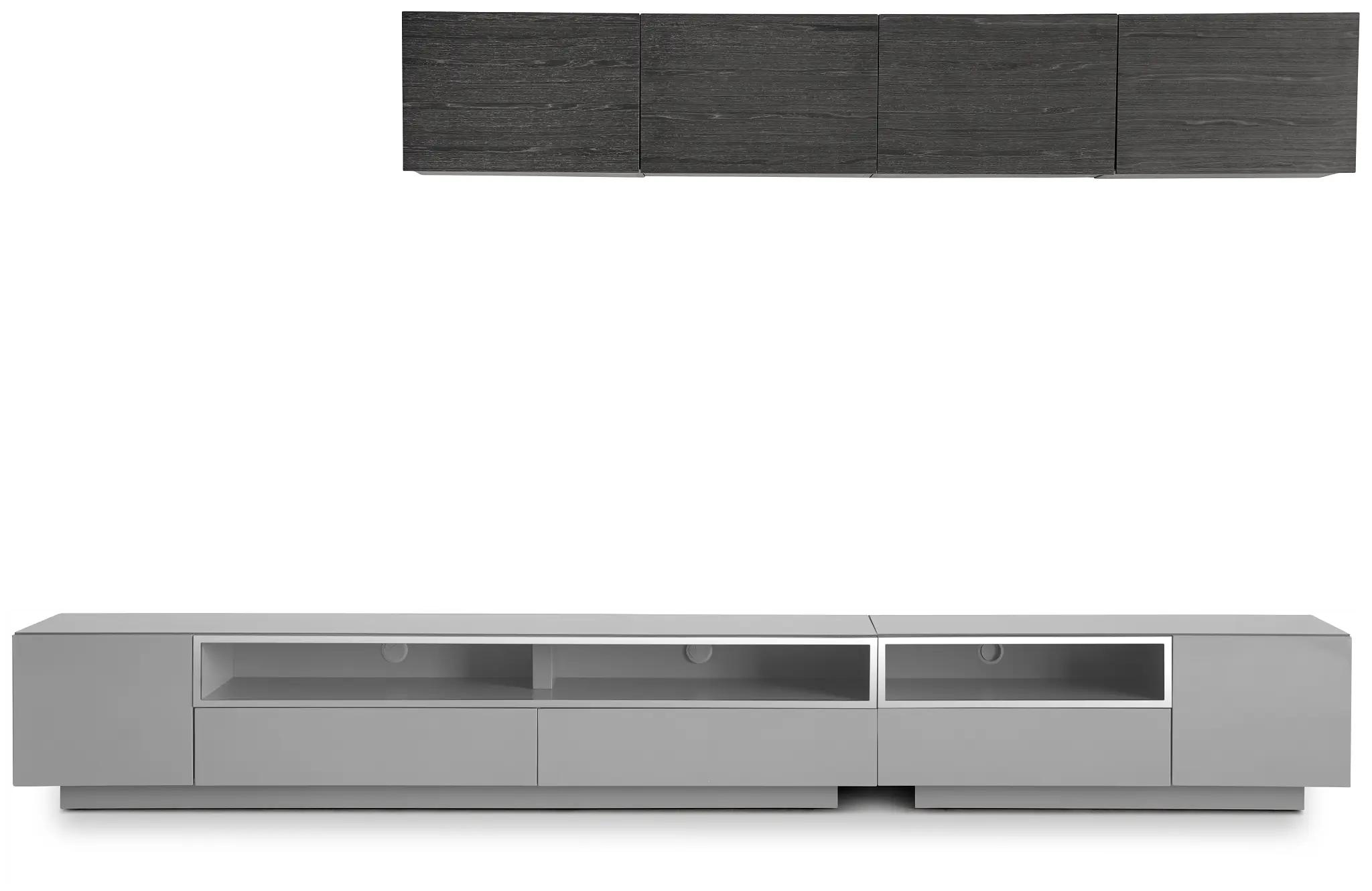 Vancouver 134" Gray Dk Gray 6-piece Right Modular Entertainment Wall Vancouver 134" Gray Dk Gray 6-piece Right Modular Entertainment Wall