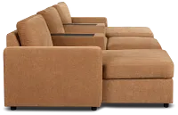 Addie Brown Fabric 6-piece Home Theater With Storage Consoles