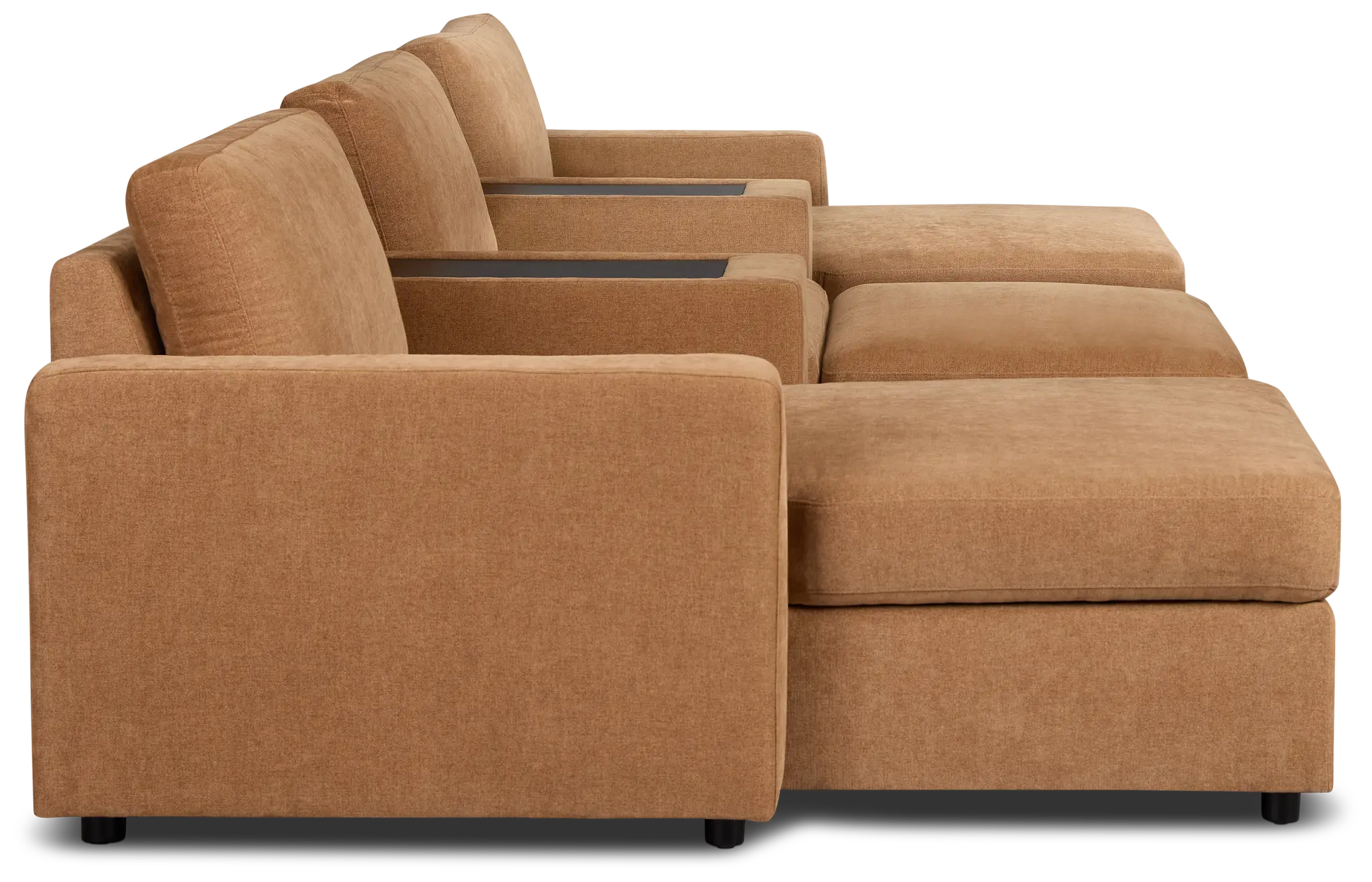 Addie Brown Fabric 6-piece Home Theater With Storage Consoles Addie Brown Fabric 6-piece Home Theater With Storage Consoles