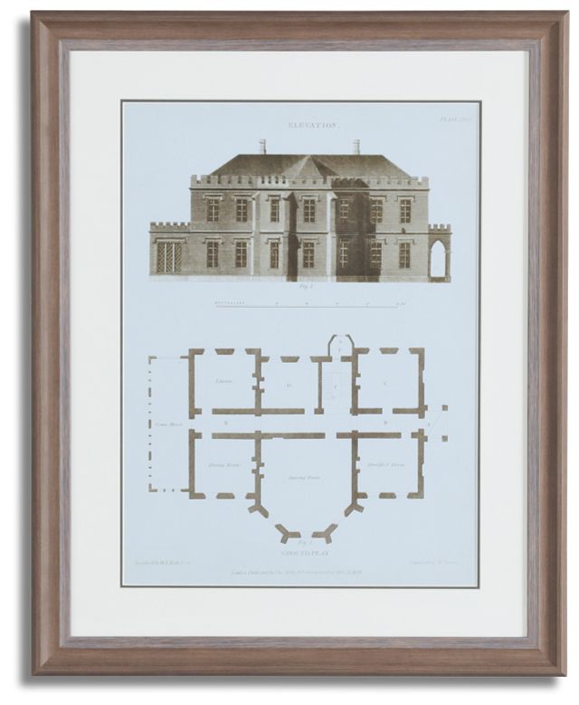 Print Beige Framed Wall Art