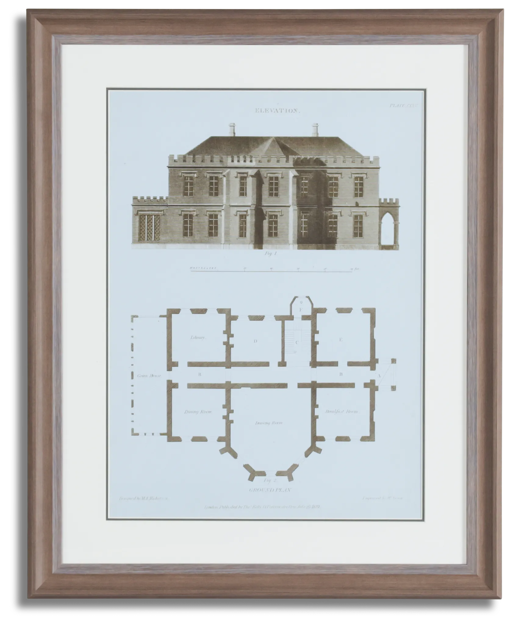 Print Beige Framed Wall Art