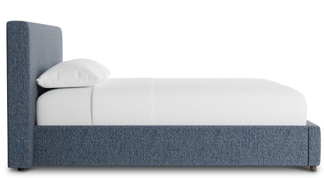 Grayton Maguire Blue 44" Upholstered Platform Bed