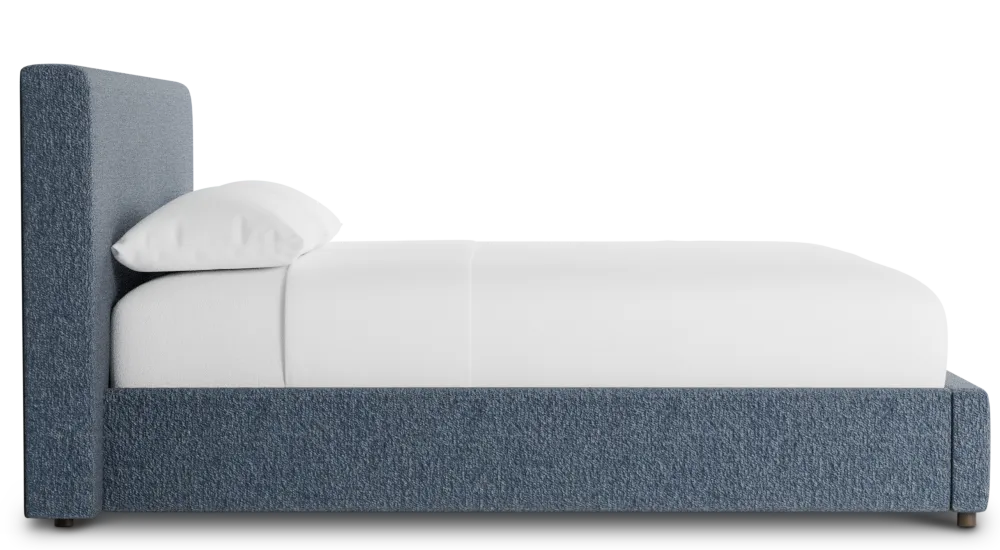 Grayton Maguire Blue 44" Upholstered Platform Bed