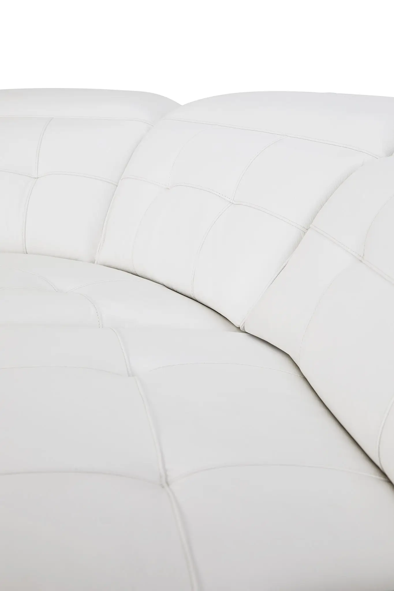 Reva White Leather Medium Triple Power 2-arm Sectional Reva White Leather Medium Triple Power 2-arm Sectional
