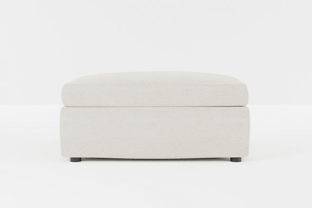 Destin Elite Ivory Fabric Cocktail Ottoman