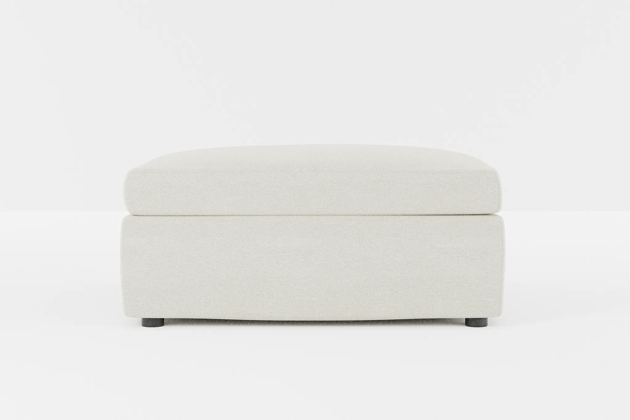 Destin Elite Ivory Fabric Cocktail Ottoman