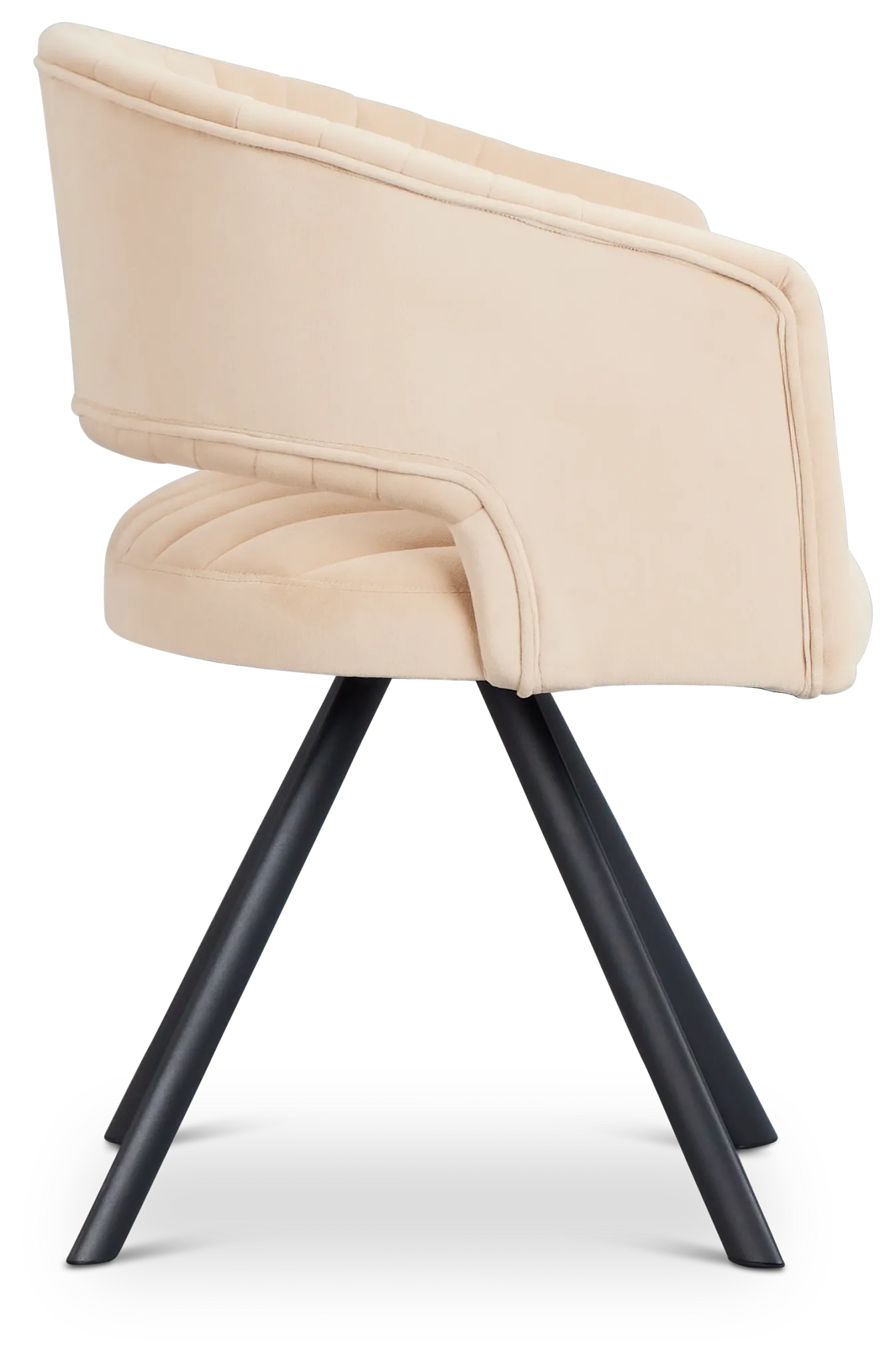 Mandy Beige Velvet Swivel Accent Chair