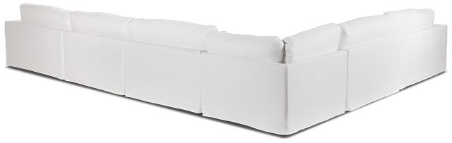 Cozumel White Fabric 7-piece Chaise Sectional