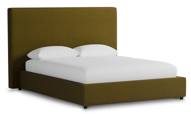 Grayton Elite Dark Green 54" Upholstered Platform Bed