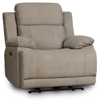 Benson Beige Micro Power Recliner
