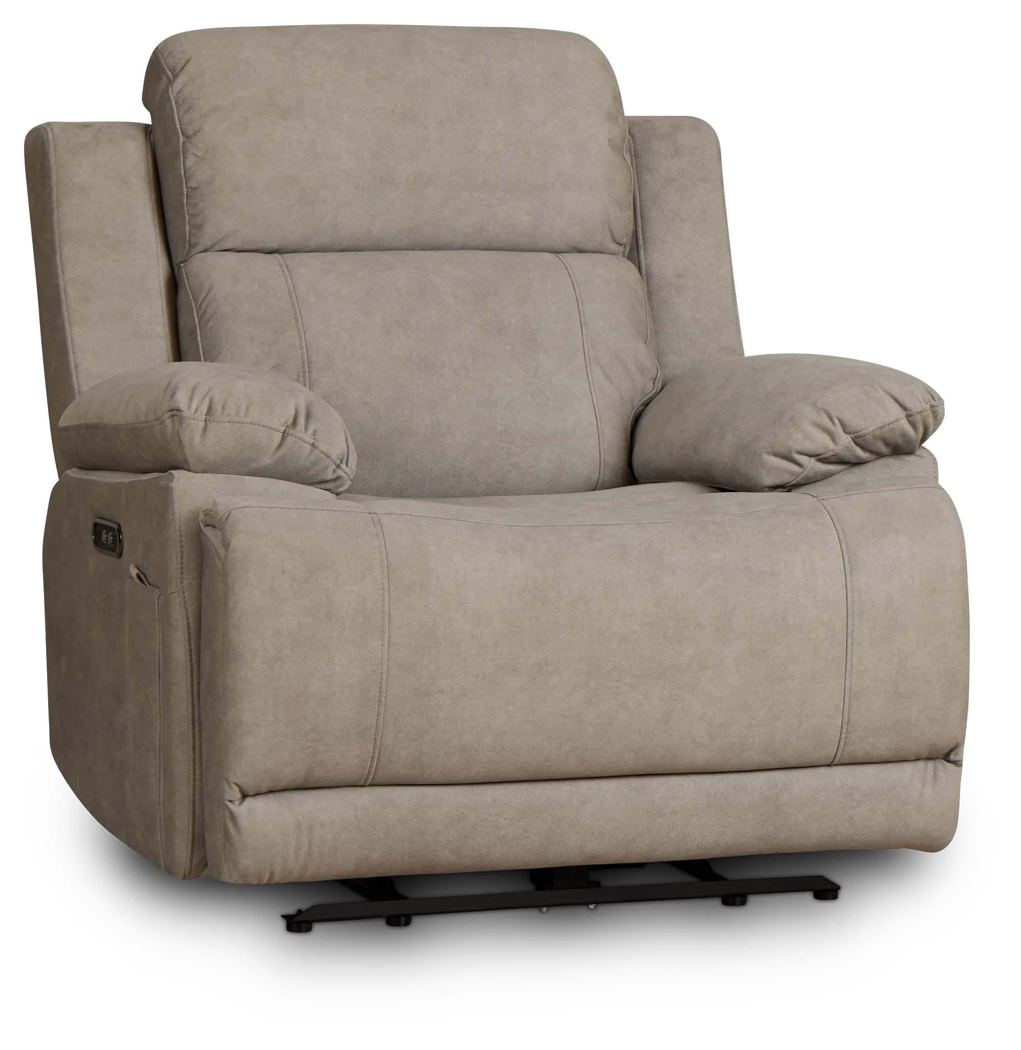 Benson Beige Micro Power Recliner Benson Beige Micro Power Recliner