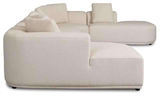 Catalina Beige Fabric Large Left Chaise Sectional