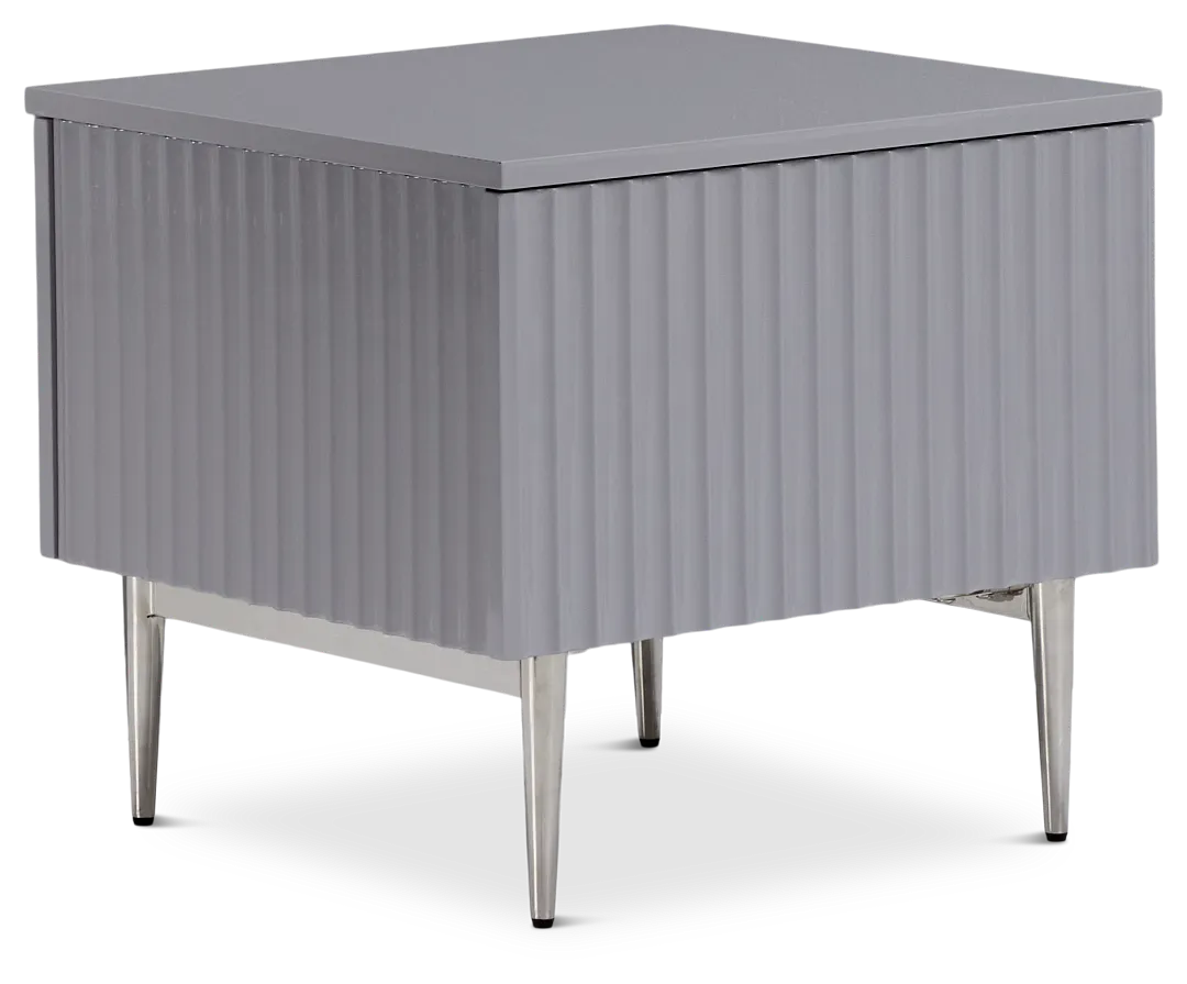 Surge Gray Rectangular End Table