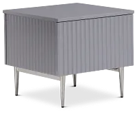 Surge Gray Rectangular End Table
