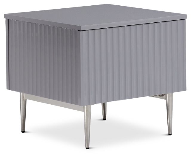 Surge Gray Rectangular End Table