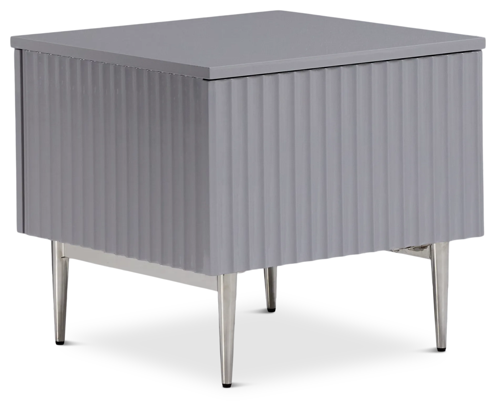 Surge Gray Rectangular End Table