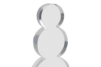 Snowman Clear Large Sculpture