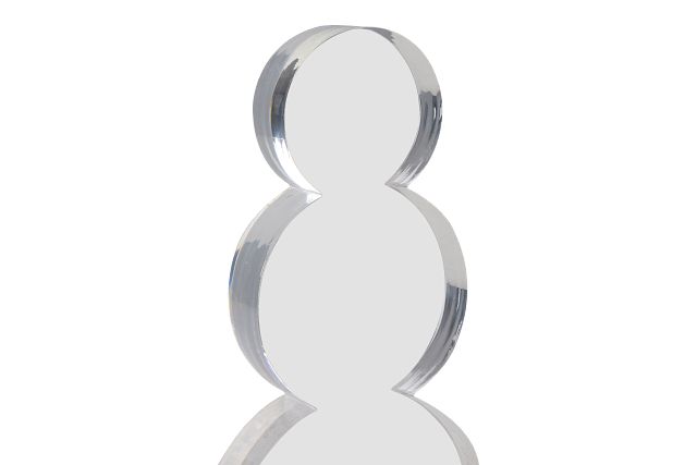 Snowman Clear Large Sculpture