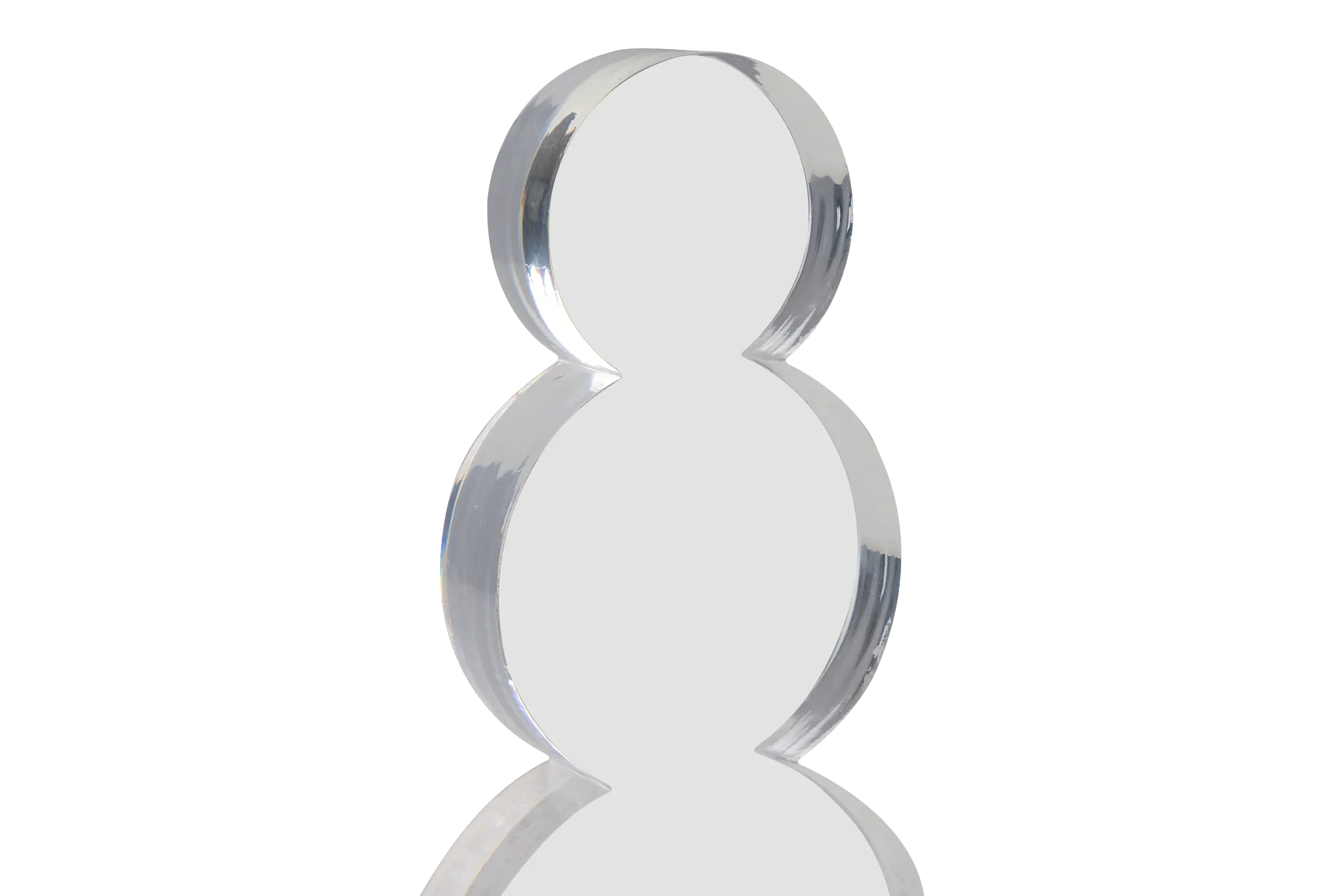 Snowman Clear Large Sculpture