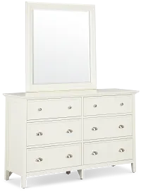 Spencer Ivory Dresser & Mirror