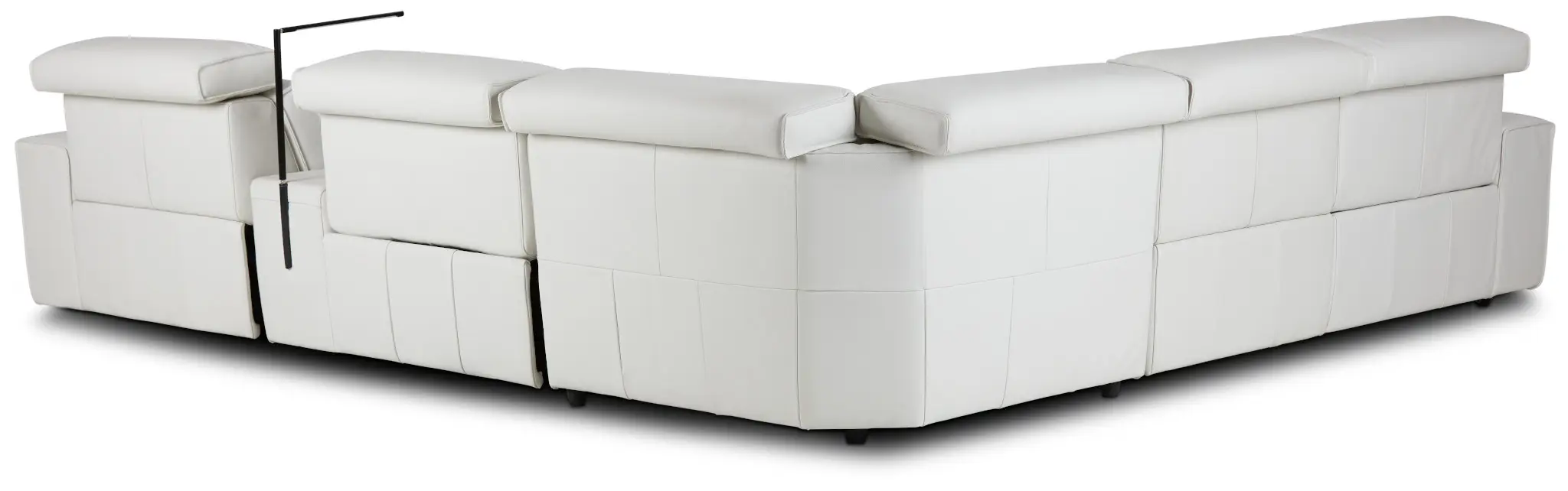 Carmelo White Leather Medium Triple Power 2-arm Sectional Carmelo White Leather Medium Triple Power 2-arm Sectional