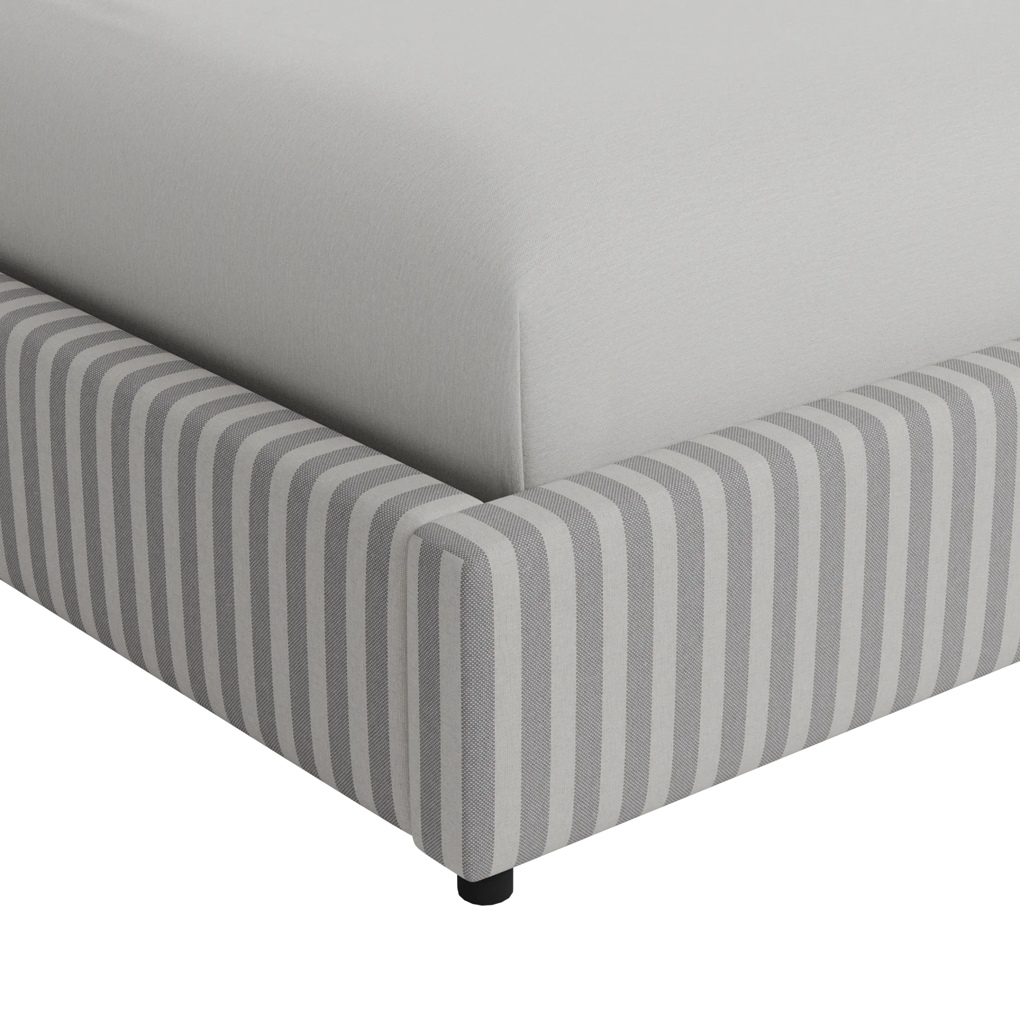 Grayton Sea Lane Light Gray 44" Upholstered Platform Bed