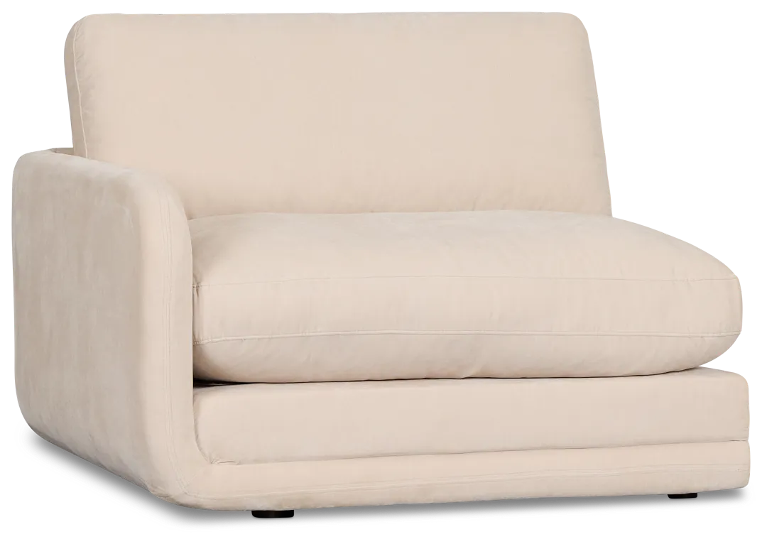 Jules Ivory Velvet Left Chair