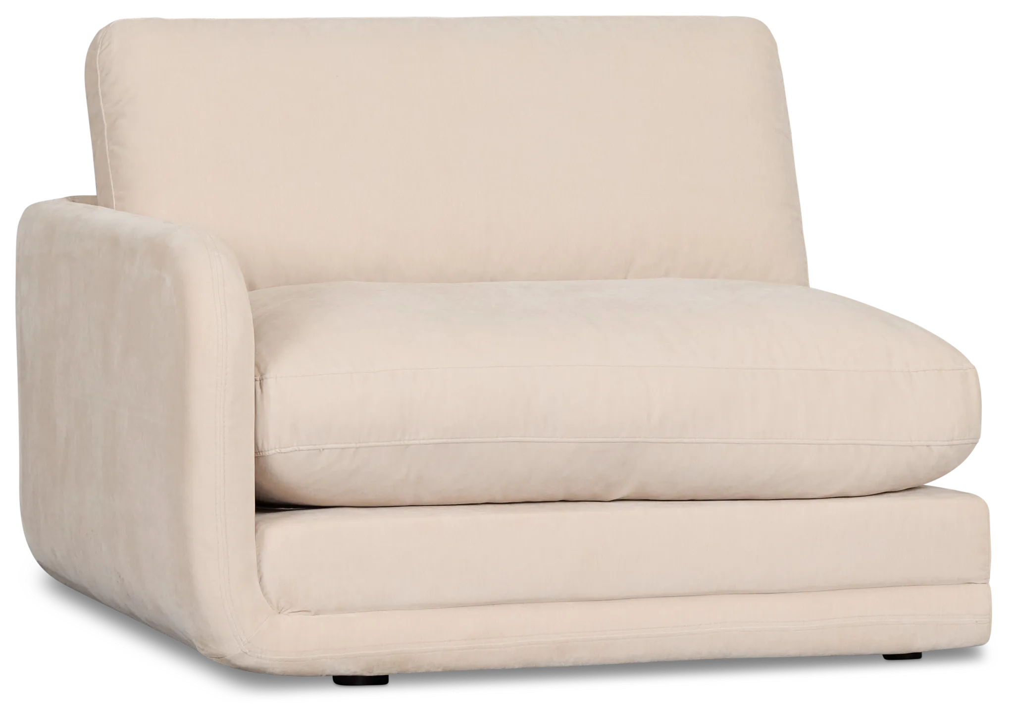 Jules Ivory Velvet Left Chair