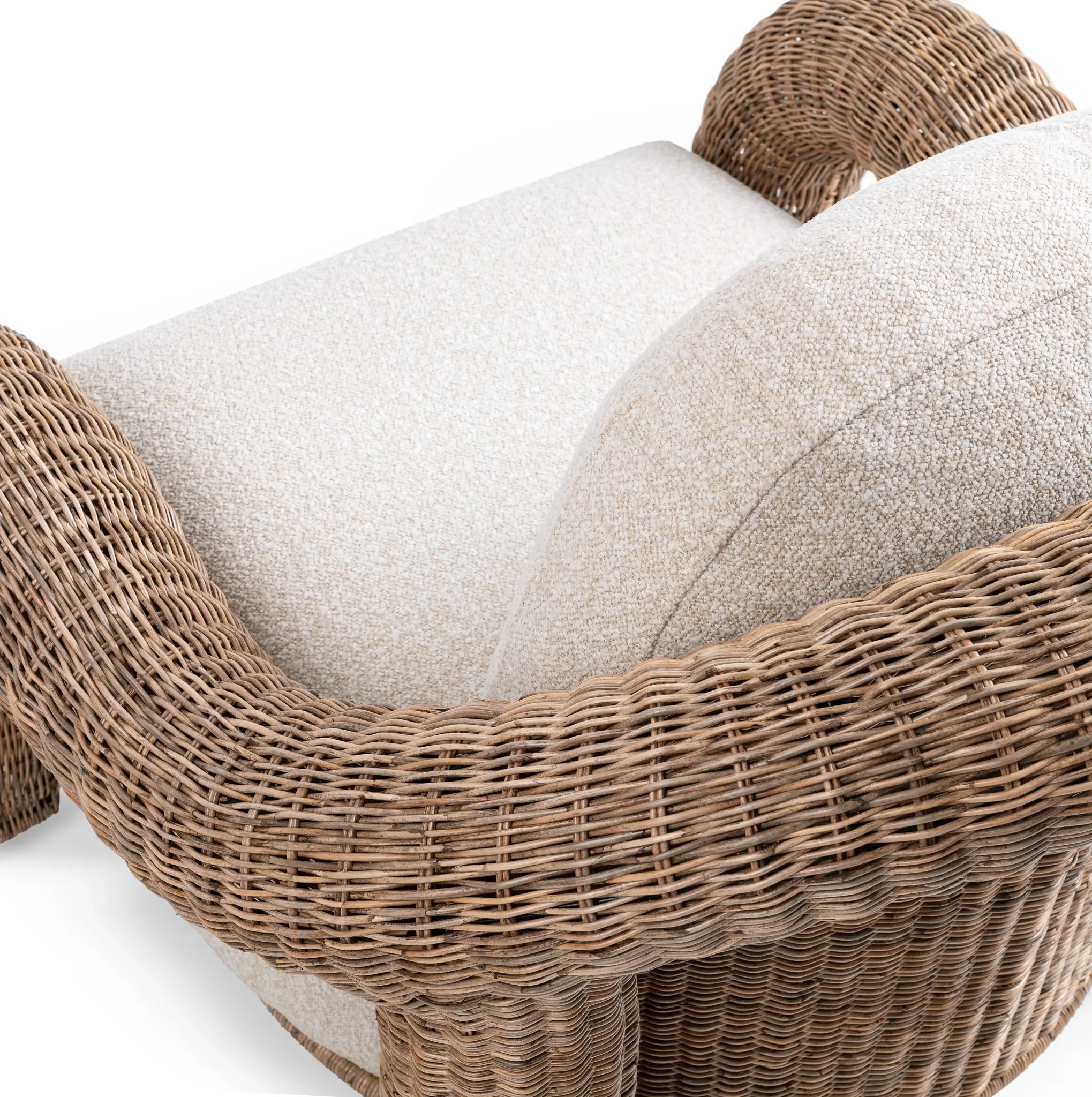Cross Beige Woven Cushioned Chair Cross Beige Woven Cushioned Chair