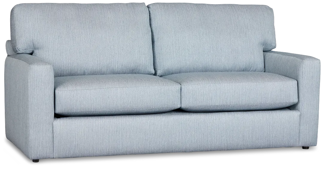 Rhodes Light Blue Fabric Memory Foam Sleeper