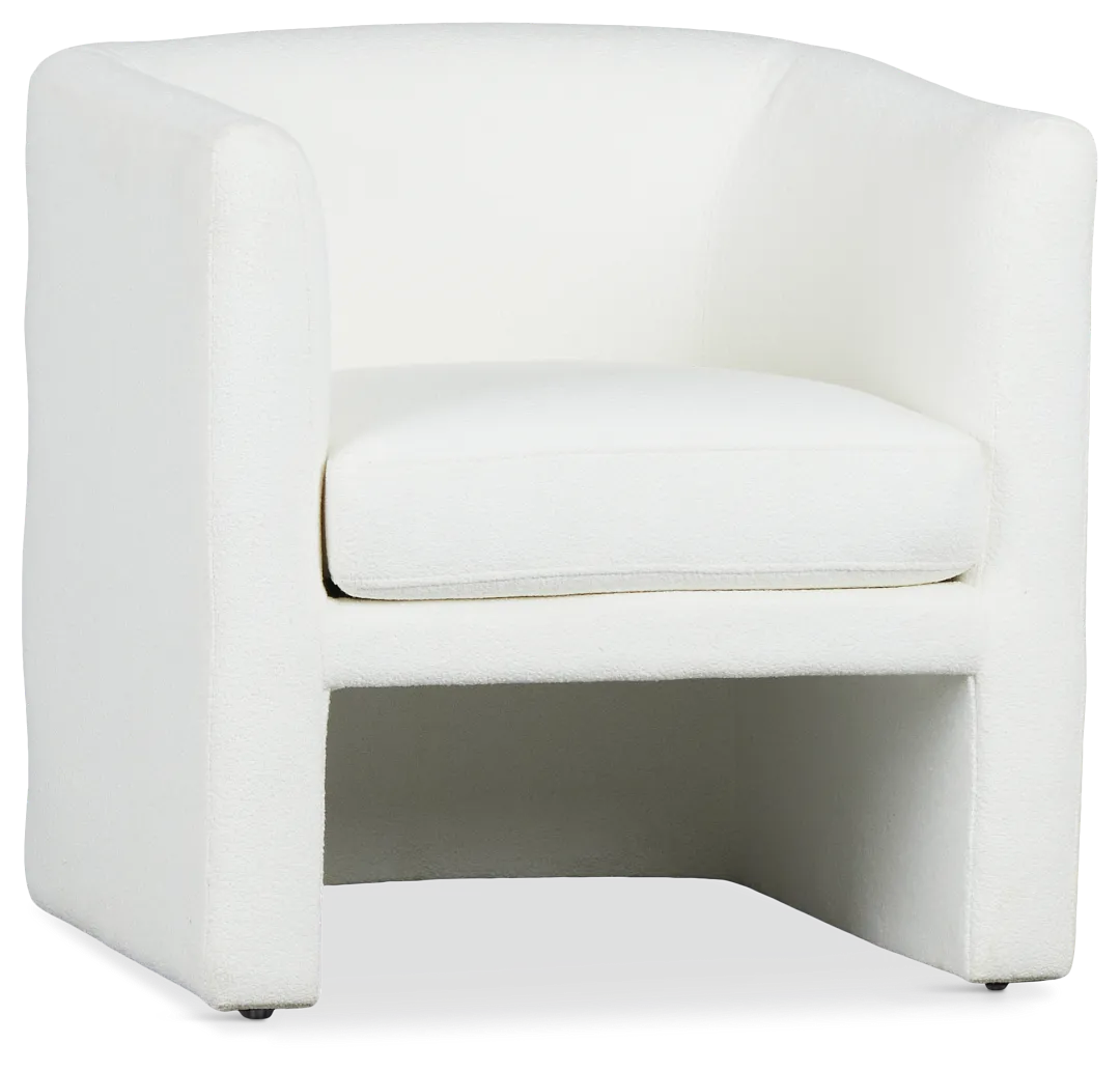 Kalid White Accent Chair