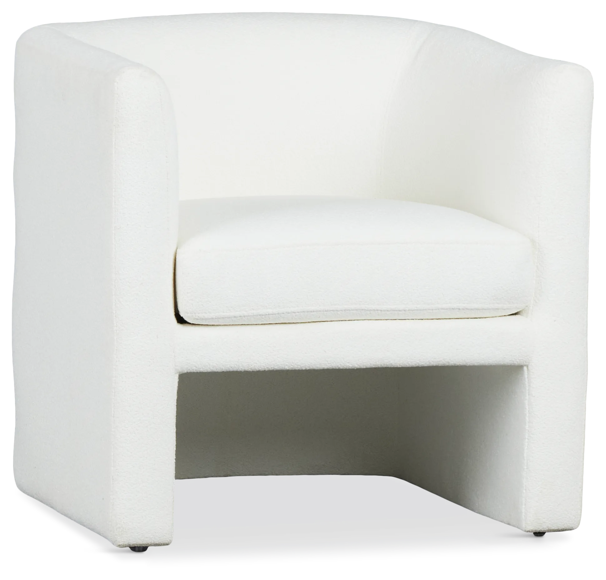 Kalid White Accent Chair