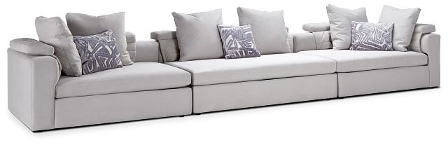 Merrick Gray Fabric Large Sofa (1)