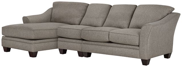 Avery Dark Gray Fabric Small Left Chaise Sectional