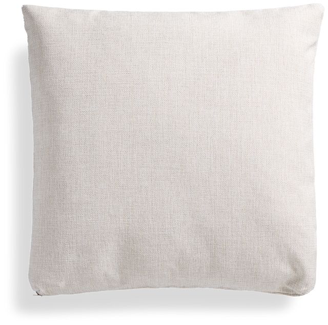 Brantley Light Beige Fabric 20" Accent Pillow